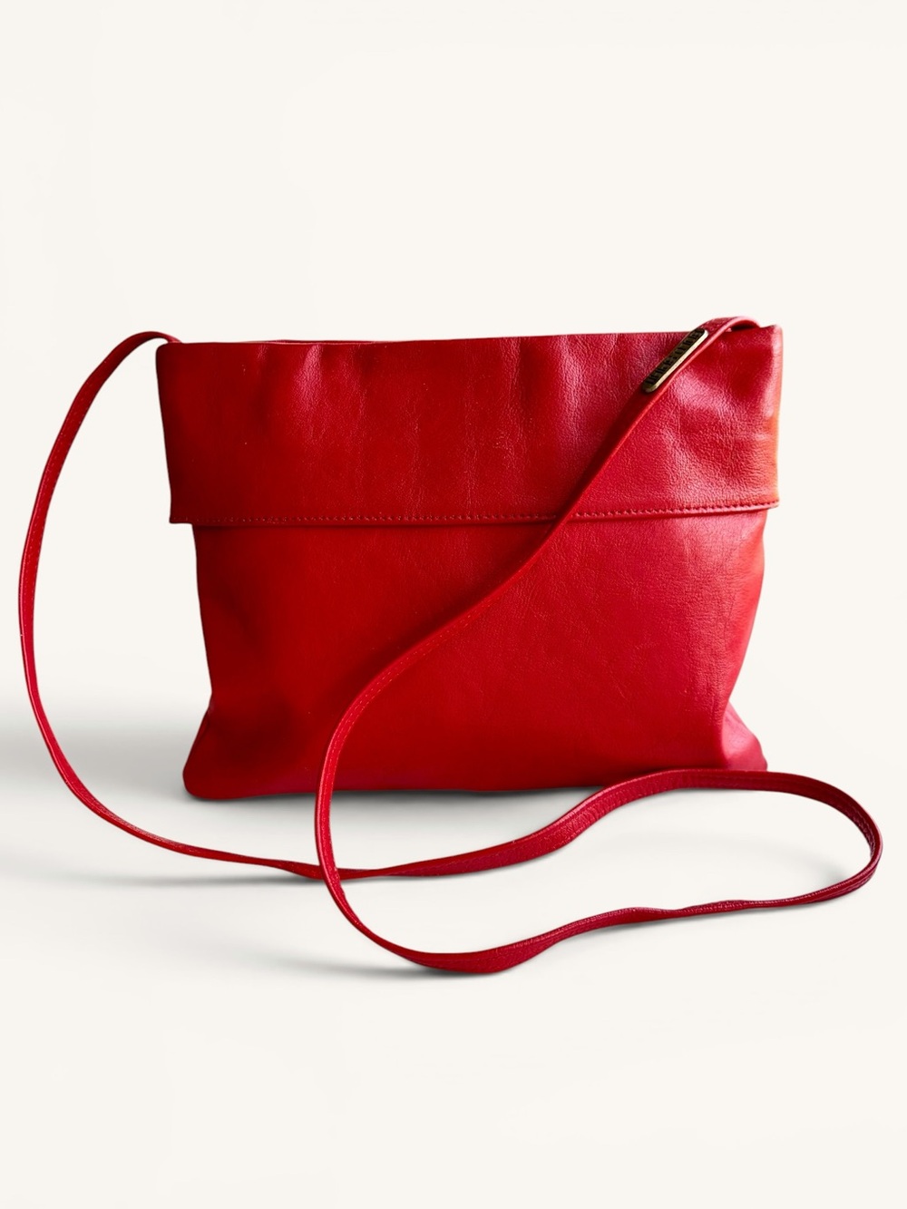 Vintage Red Leather Crossbody Bag - Bold Spirit Vintage - Picture 6 of 16